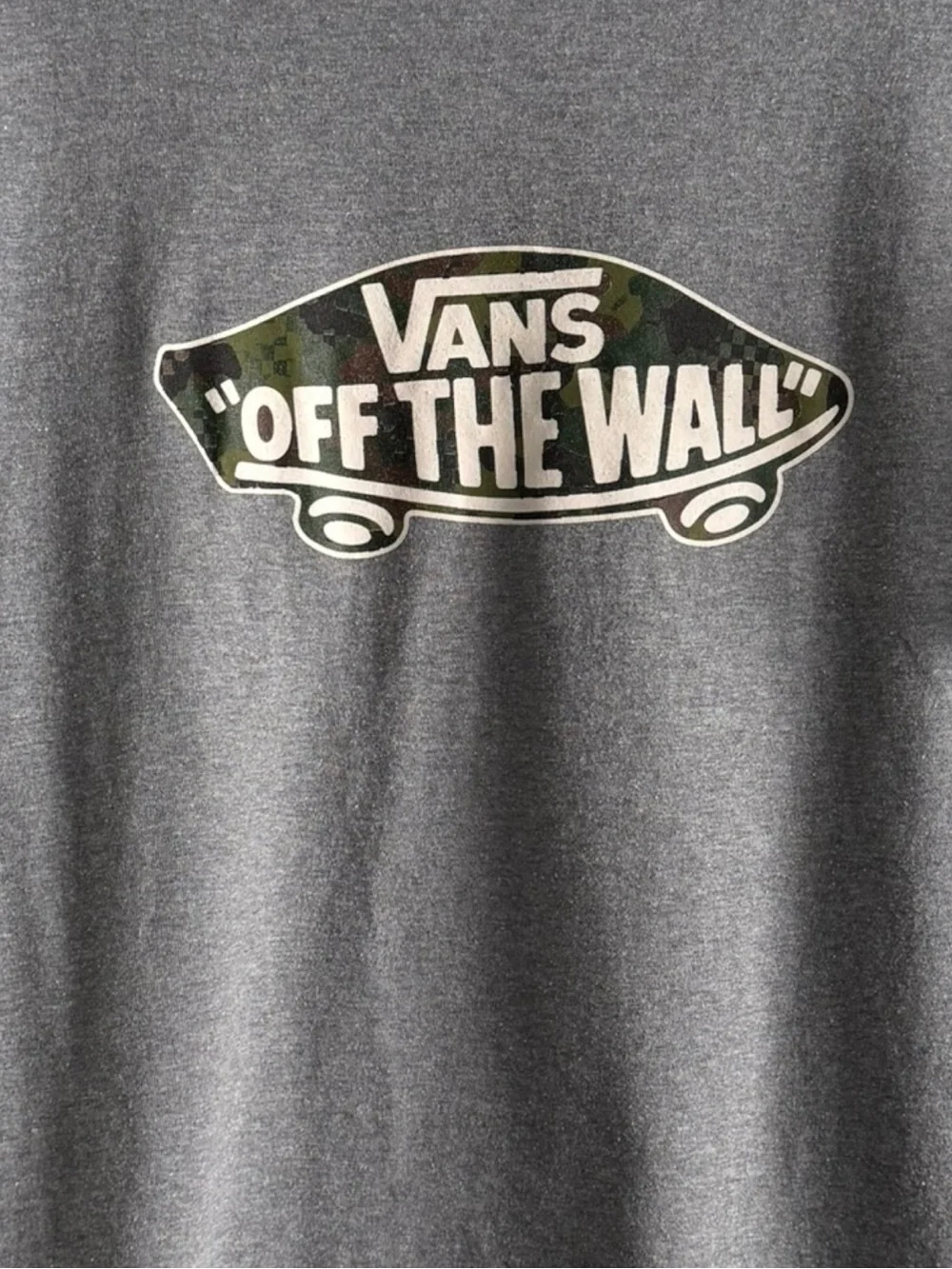 Vans Charcoal Grey 'Off The Wall' Skateboard Graphic Tee